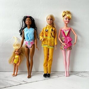 Lot of 4 Barbie Dolls DIY Kids Toys